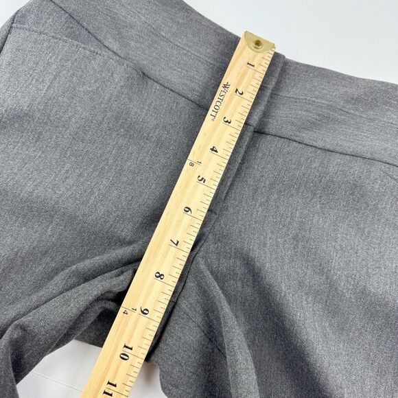 Express Editor Women's Gray Low Rise Flare Leg Dress Pants Size 2R - Picture 9 of 16